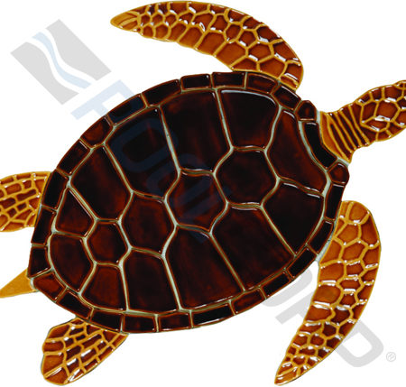 17" X 14" BROWN SEA TURTLE
