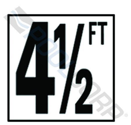 4 1/2 FT DEPTH MARKER