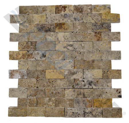 SPLIT FACE TRAVERTNE MOSAIC