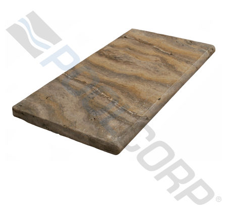 TUMBLED TRAVERTINE COPING