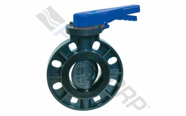 3" BFV PVC/EPDM BLUE LEVER HDL