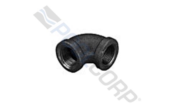 .75" BLACK MALL 90" ELBOW