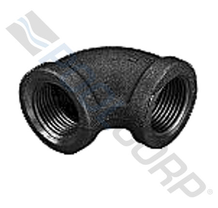 1.5" BLACK MALL "90" ELBOW