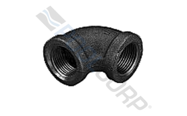 1.5" BLACK MALL "90" ELBOW