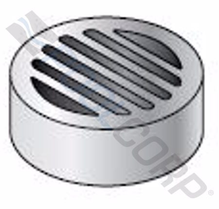 PVC ROUND GRATE 3" WHT