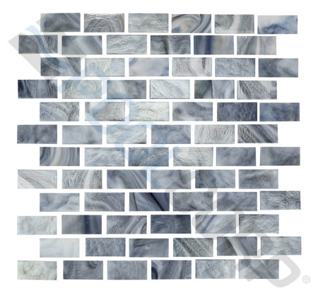 AQUARIUS 1x2 STEEL BLUE GLASS