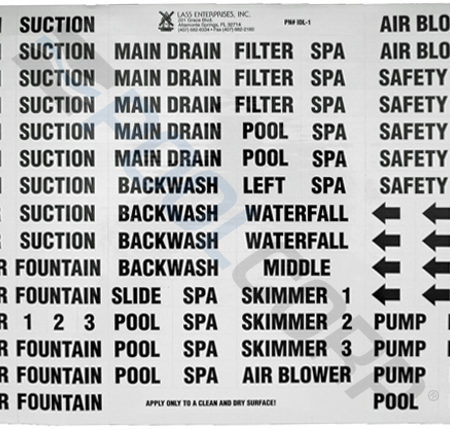 PLUMBING LABEL SET